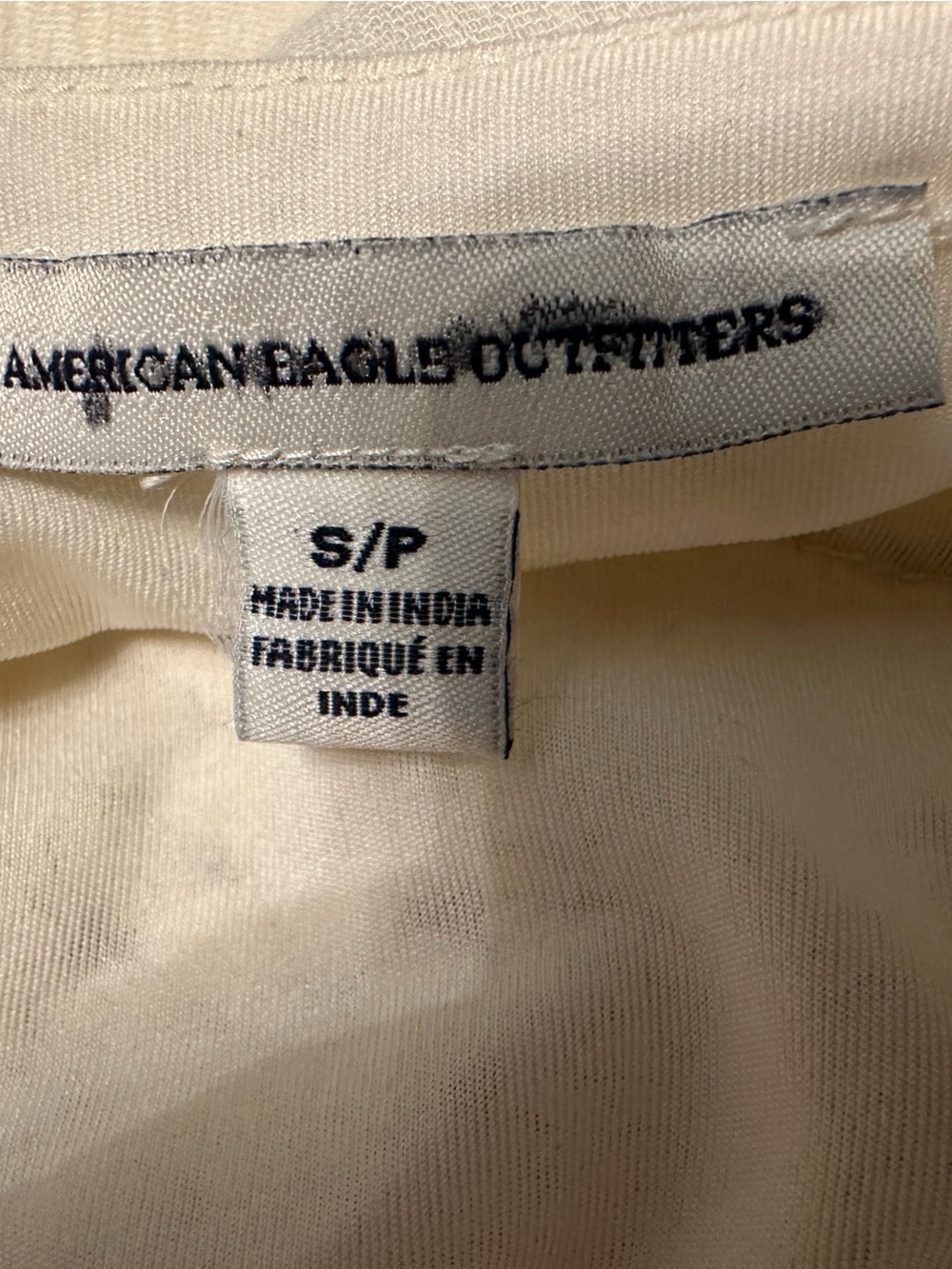 American Eagle Ivory Crochet Bodice Tiered Maxi Dress Lined Cottagecore Small - Picture 14 of 16